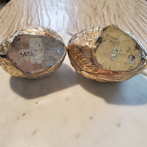 Mid-Century Small Figurines Pair of Quail Partridge Bird Guinea Hen Vintage - Picture 4 of 5